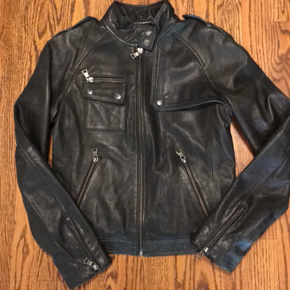 EUC black soft leather jacket - Picture 3 of 8